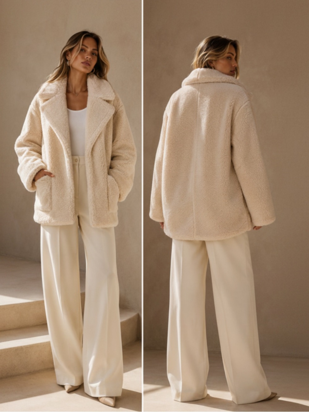 NWT- Sebby Teddy Faux Shearling Coat